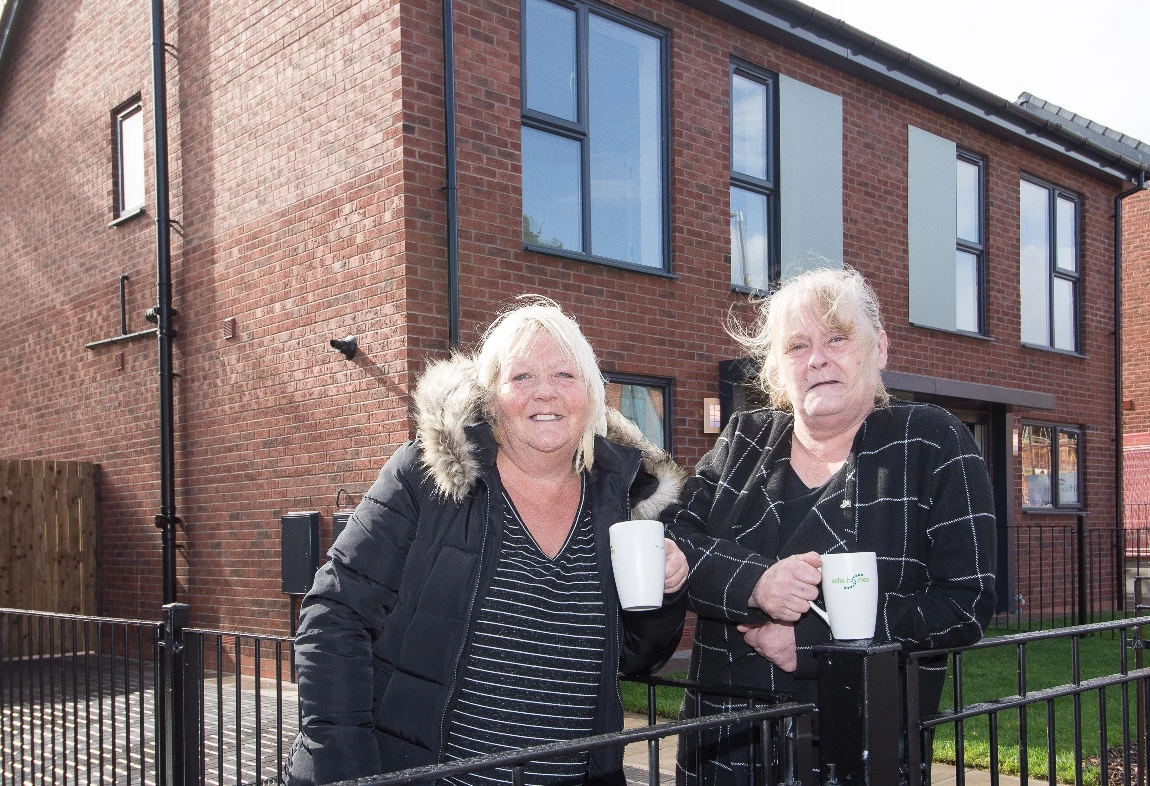 Neighbours Gail Howell and Christine McMullan