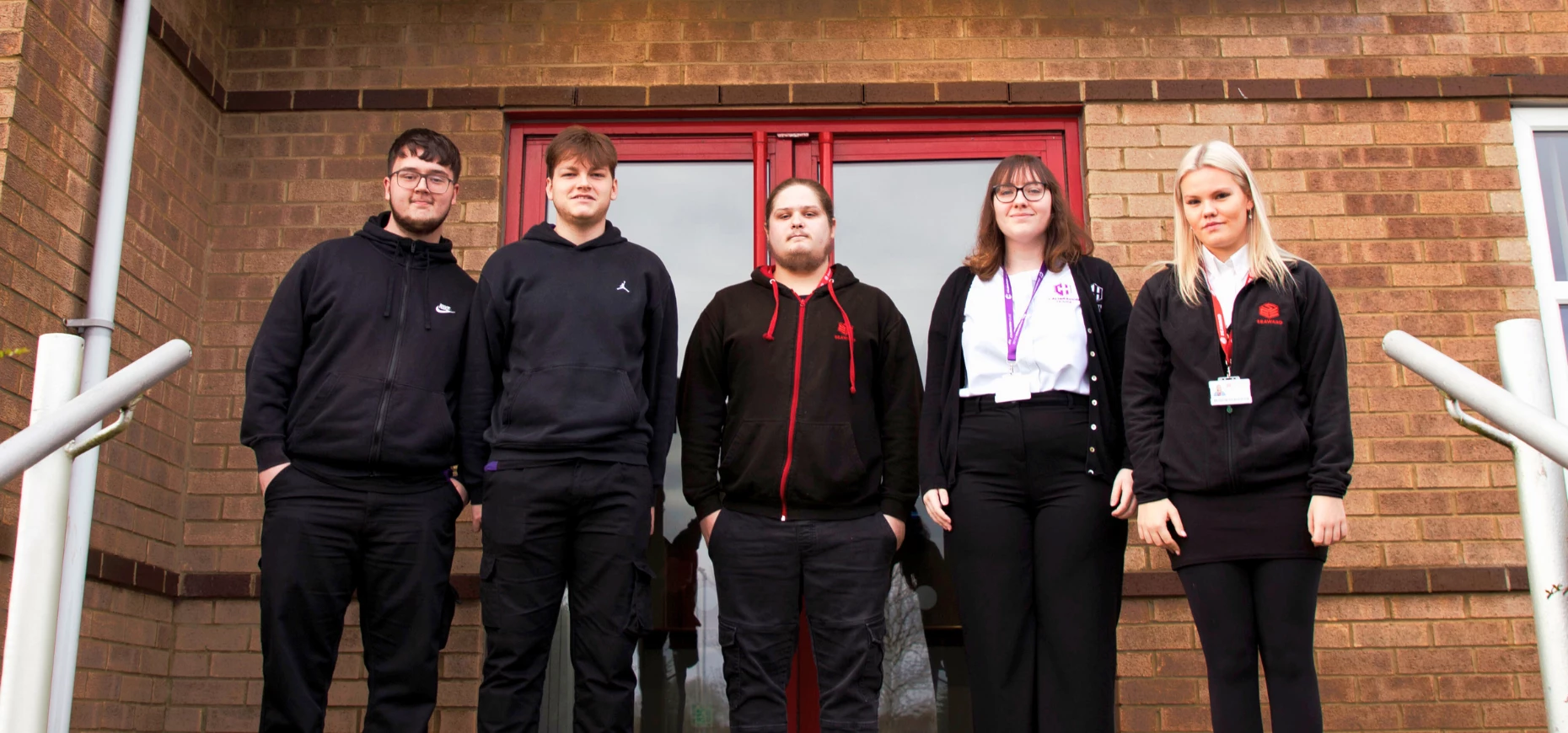 New apprentices at Seaward Jack Robinson, Rhys Swan, Karl Pollard, Emma Barker, Mia Maitland.