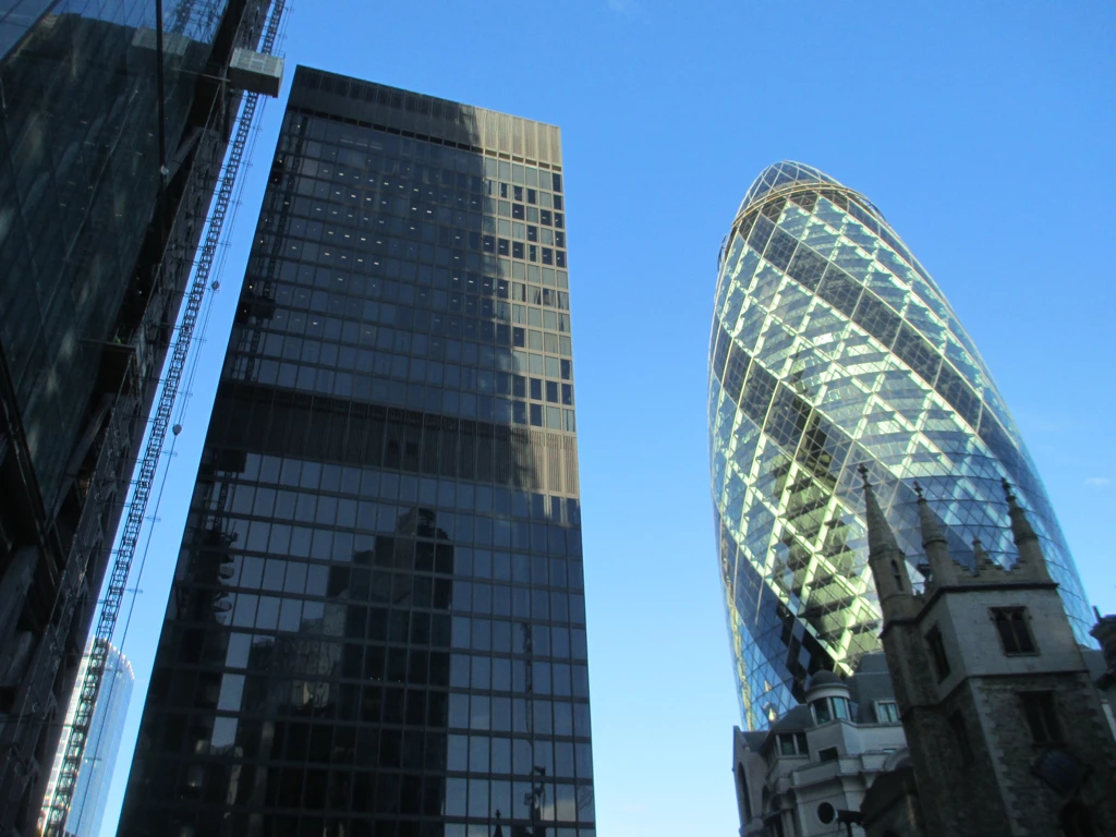 Aviva Tower and Gherkin