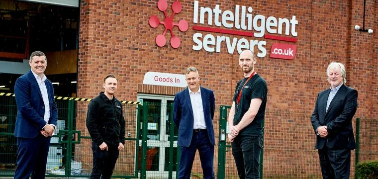 L-R: Alex Brown, FW Capital; Matthew Ware Intelligent Servers; Mel Nally, Skipton Business Finance; Ben Gray, Intelligent Servers; Keith Charlton, FW Capital. 