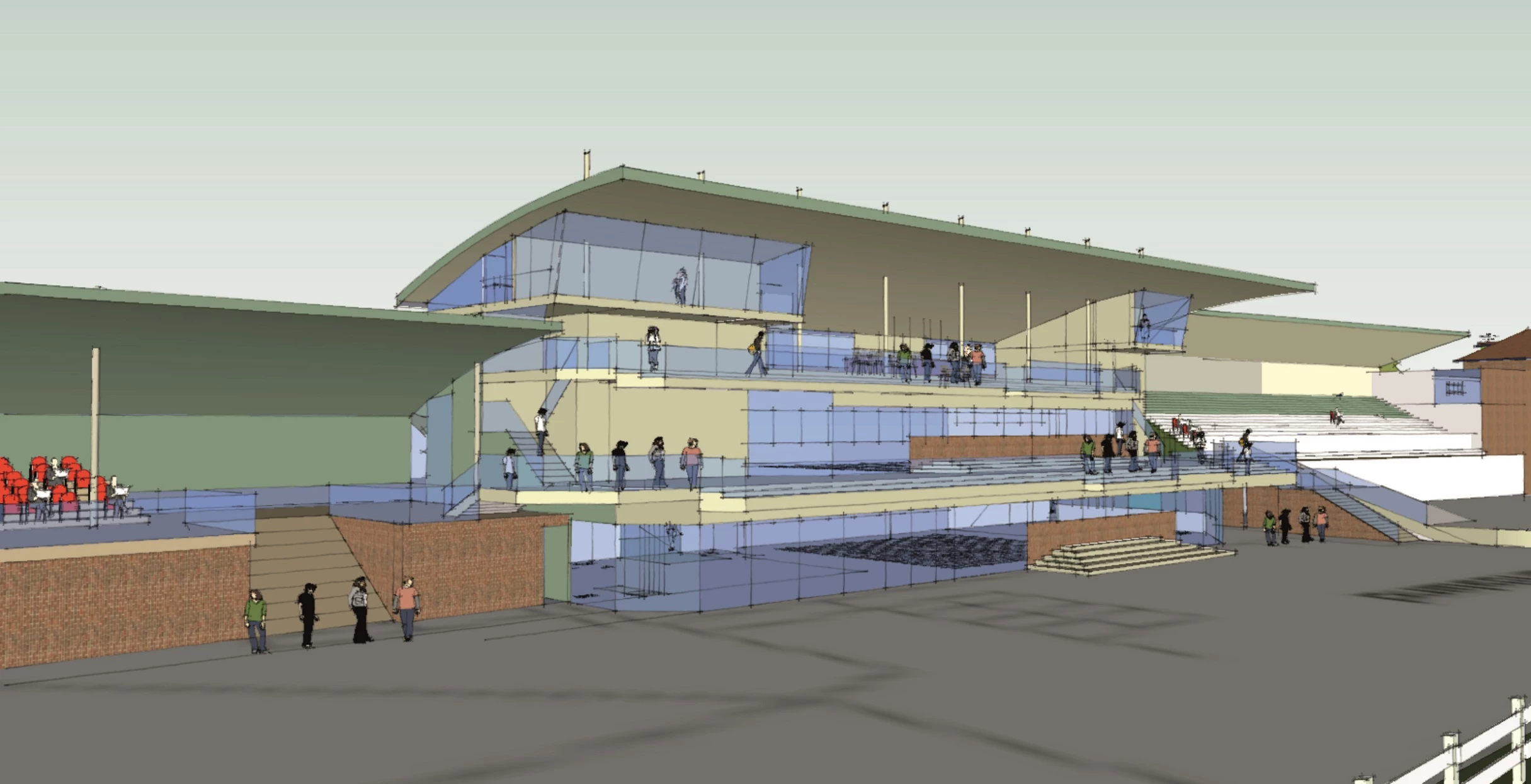 An artist's impression of the new grandstand 