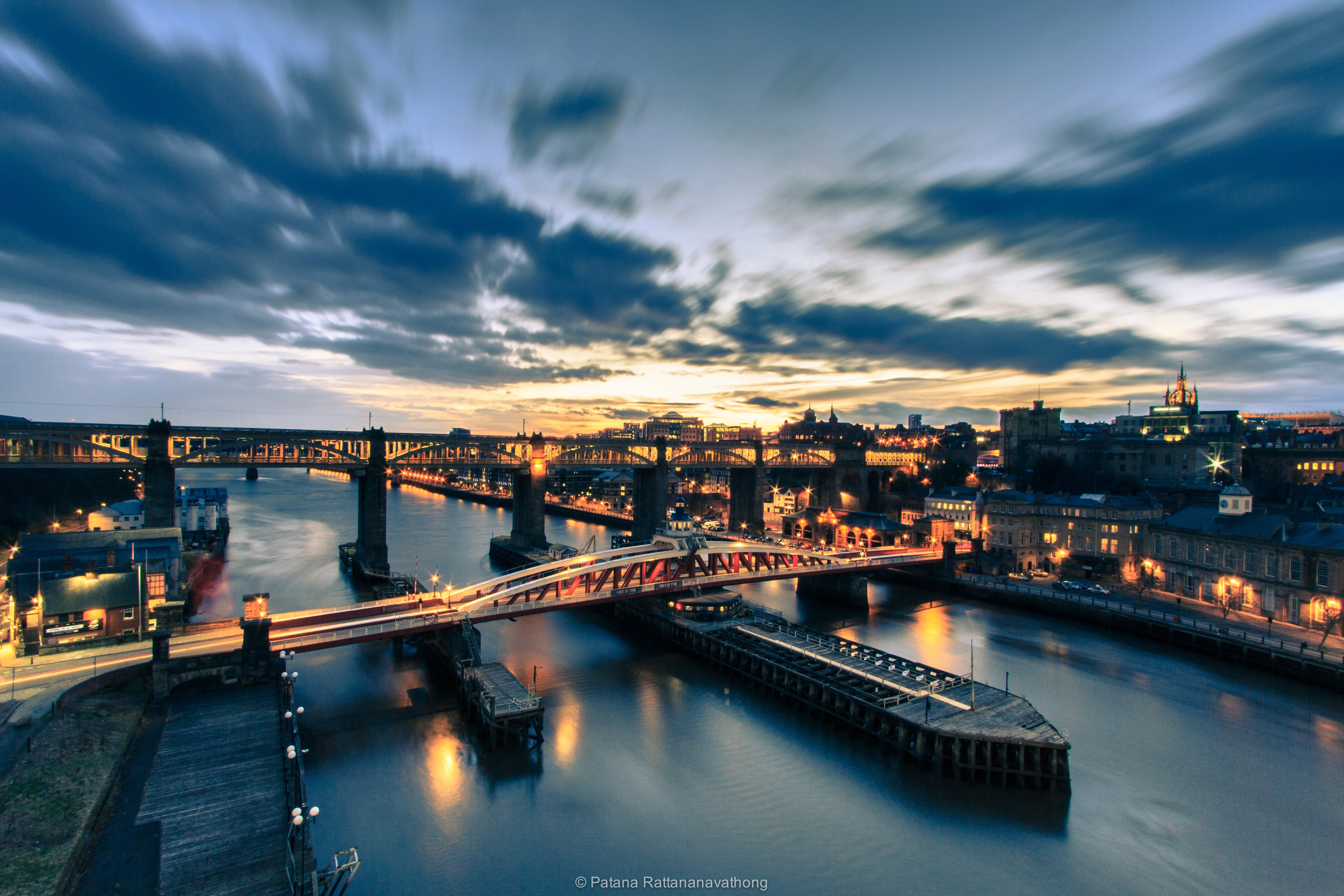 Sunset from Tyne bridge