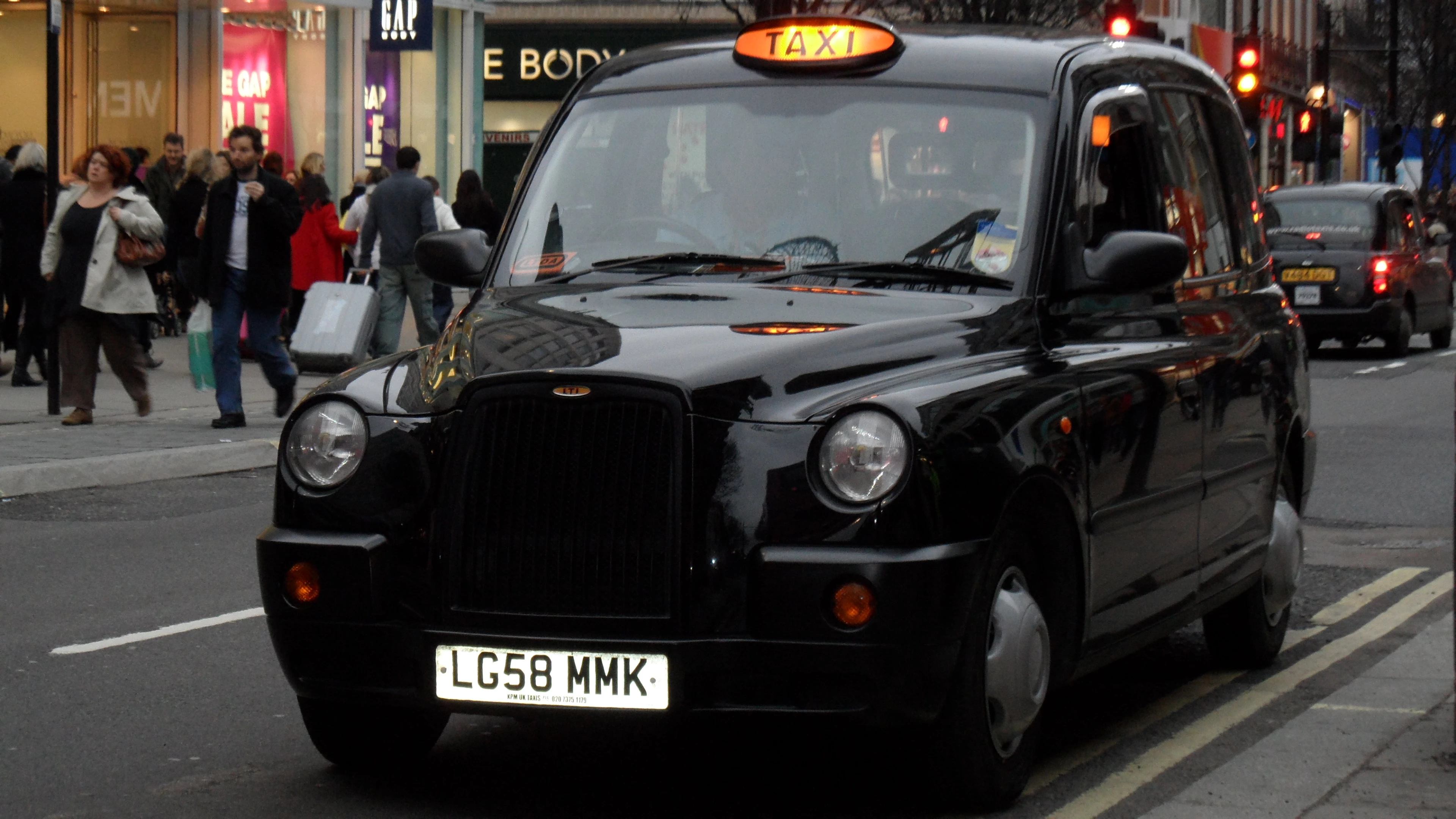 Taxis on Oxford Street