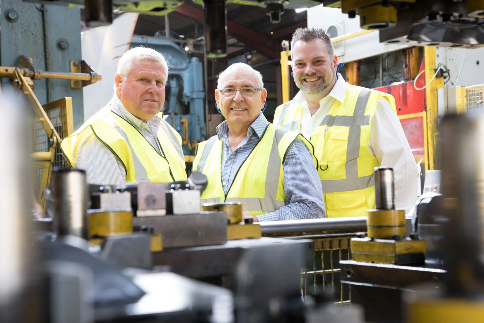 (l-r) Les Wilkins, Alan Gardner and John Nollett (all Pressmark Pressings)