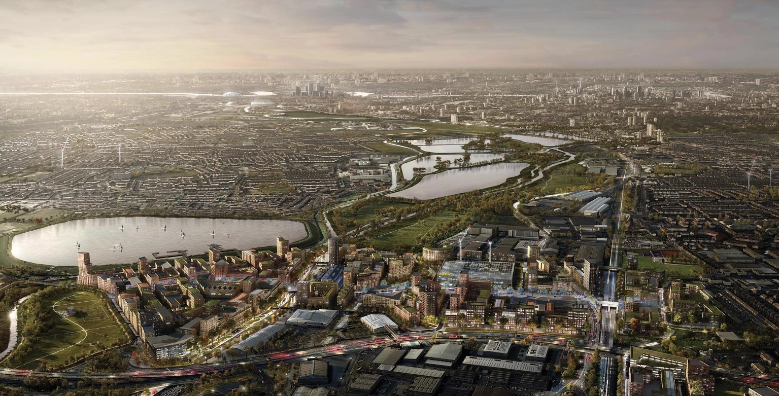 Artist's impression of the Meridian Water scheme.