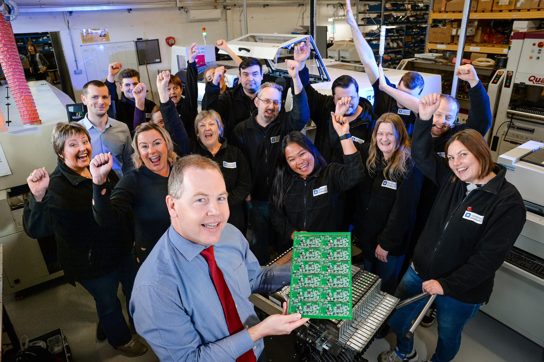 MD Simon Norris (front) with his CP team.