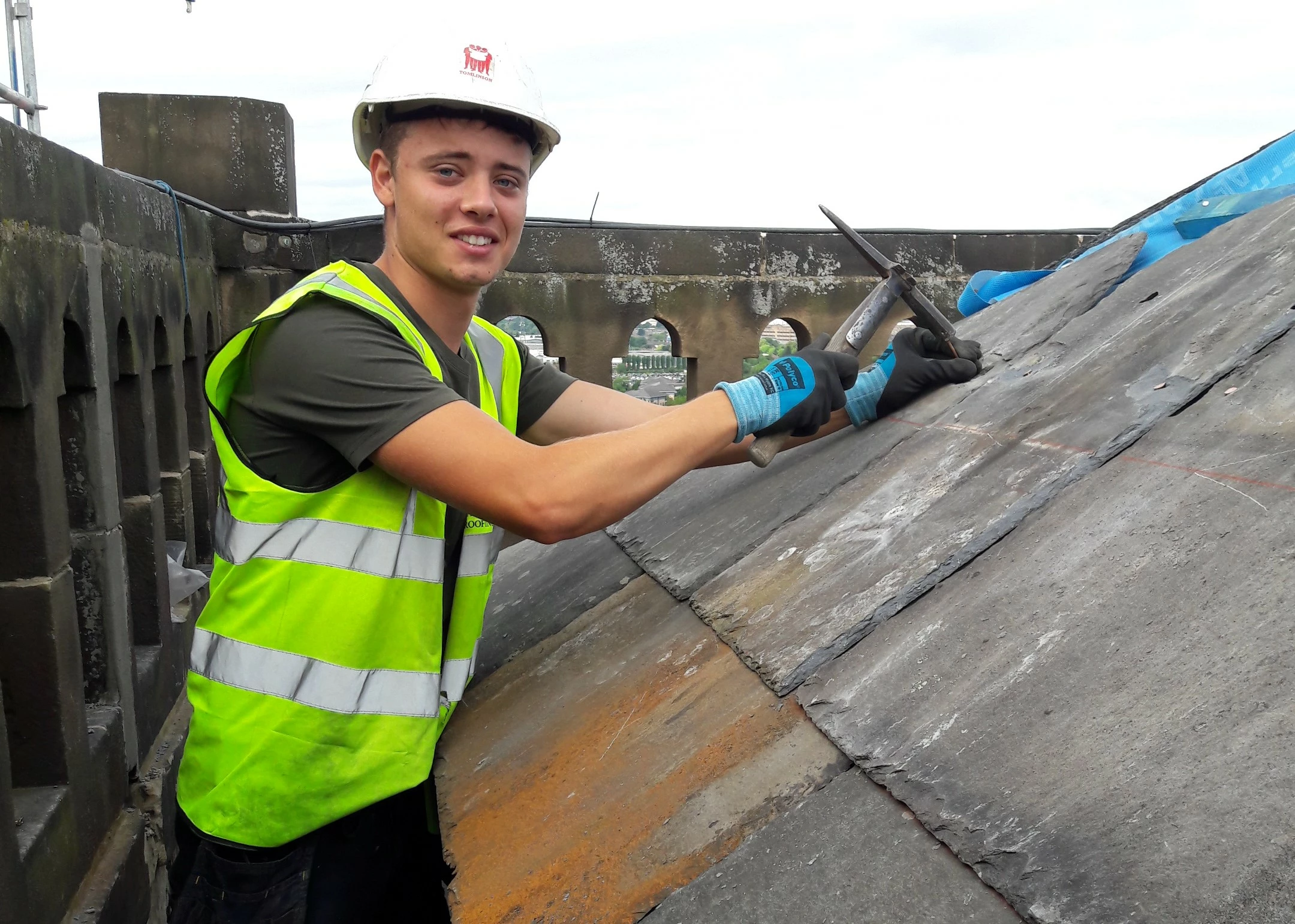 Martin-Brooks' apprentice roofer, Frederico Meehan Ashton. 