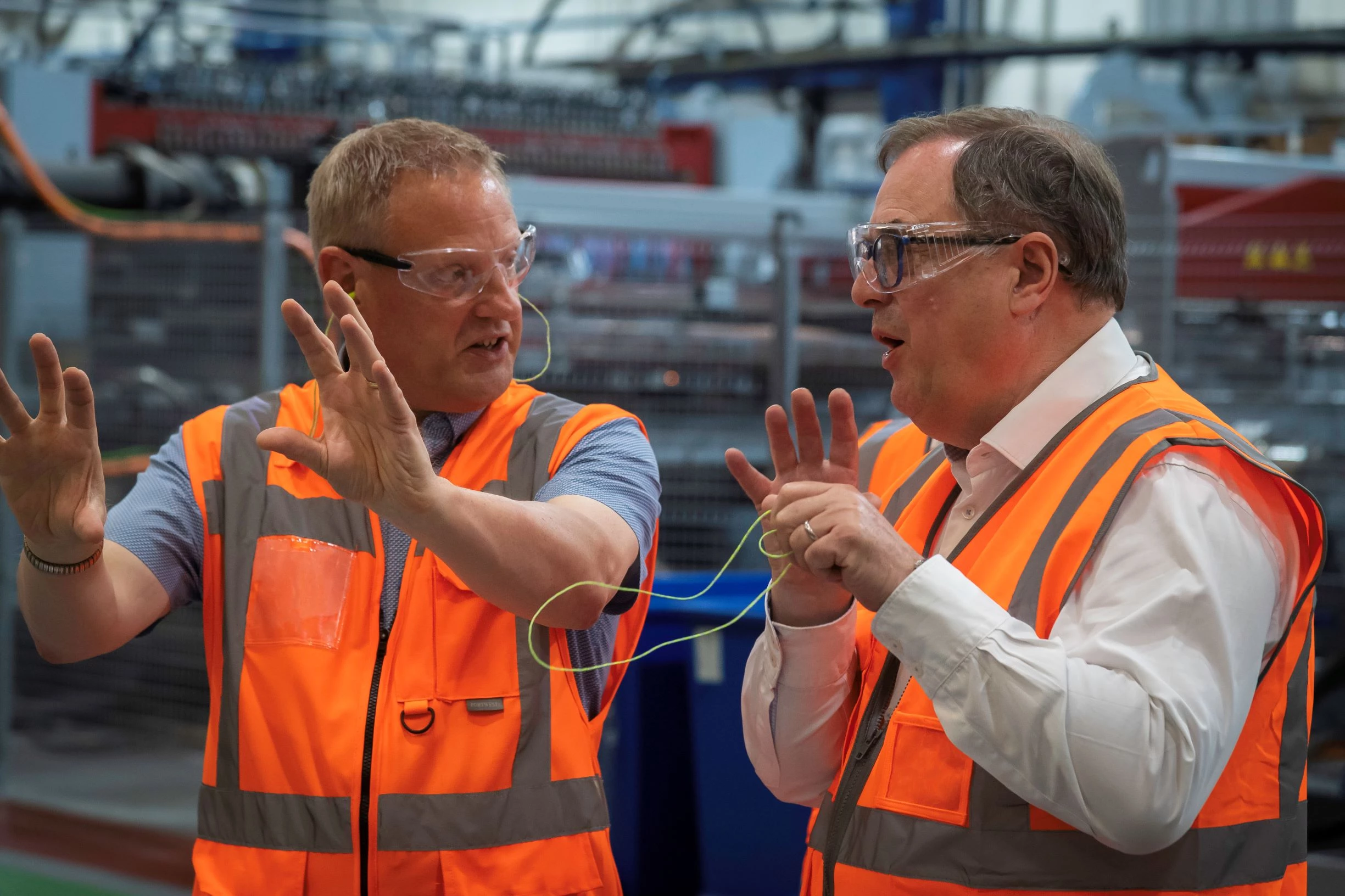 Ian Thurley (left), chief executive of Siddall & Hilton Products, with Sir Roger Marsh OBE DL, Chair of the Leeds City Region Enterprise Partnership and NP11