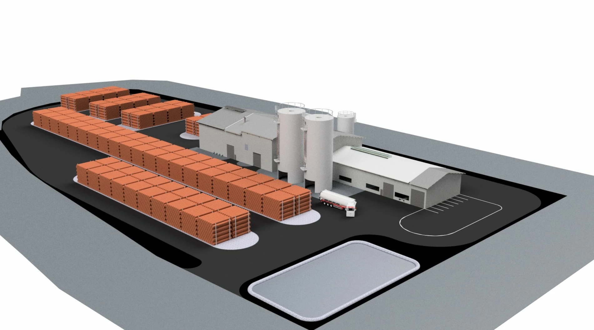 CGI of the new £10m wood refinery planned for Goole, East Yorkshire.