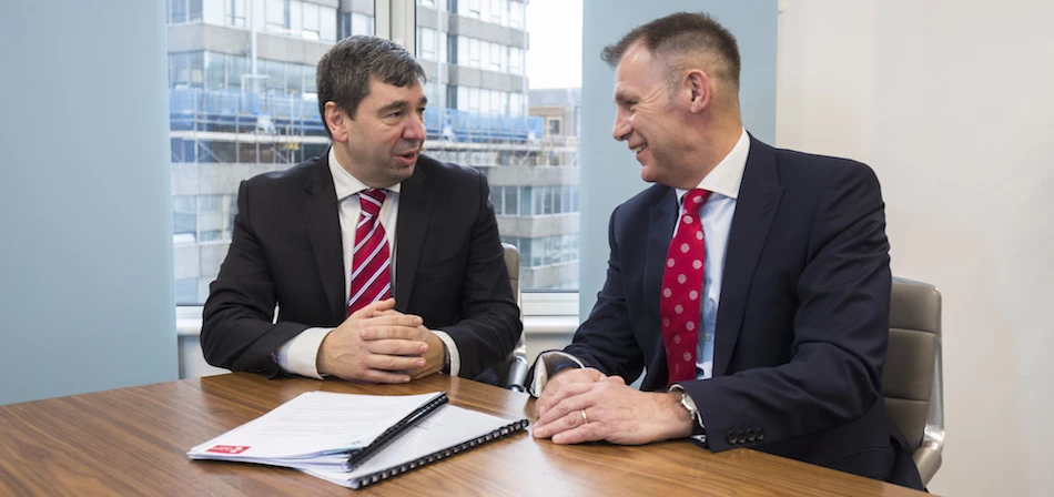 Peel Ports CEO Mark Whitworth (left) and Graham Atkinson, MD of ADM Arkady