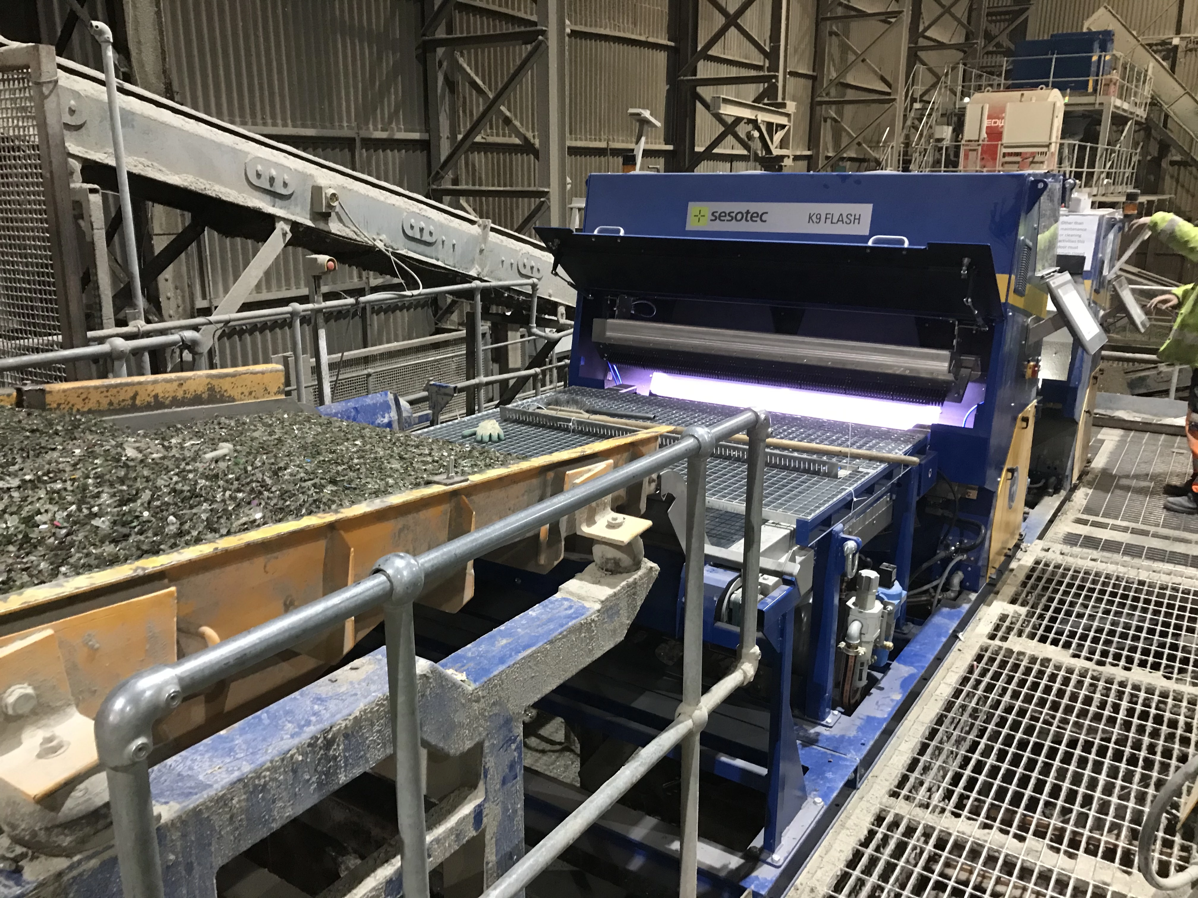 Glass sorting machinery