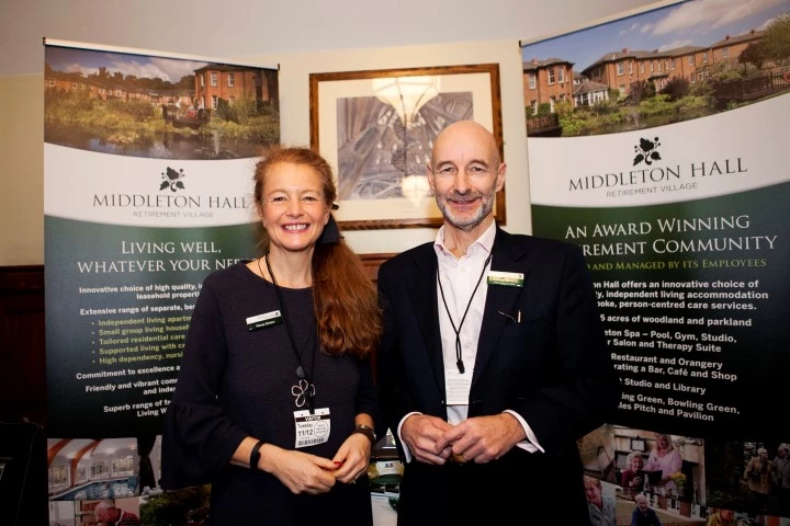 Middleton Hall’s Fiona Green and Jeremy Walford at the ARCO exhibition at the Houses of Parliament