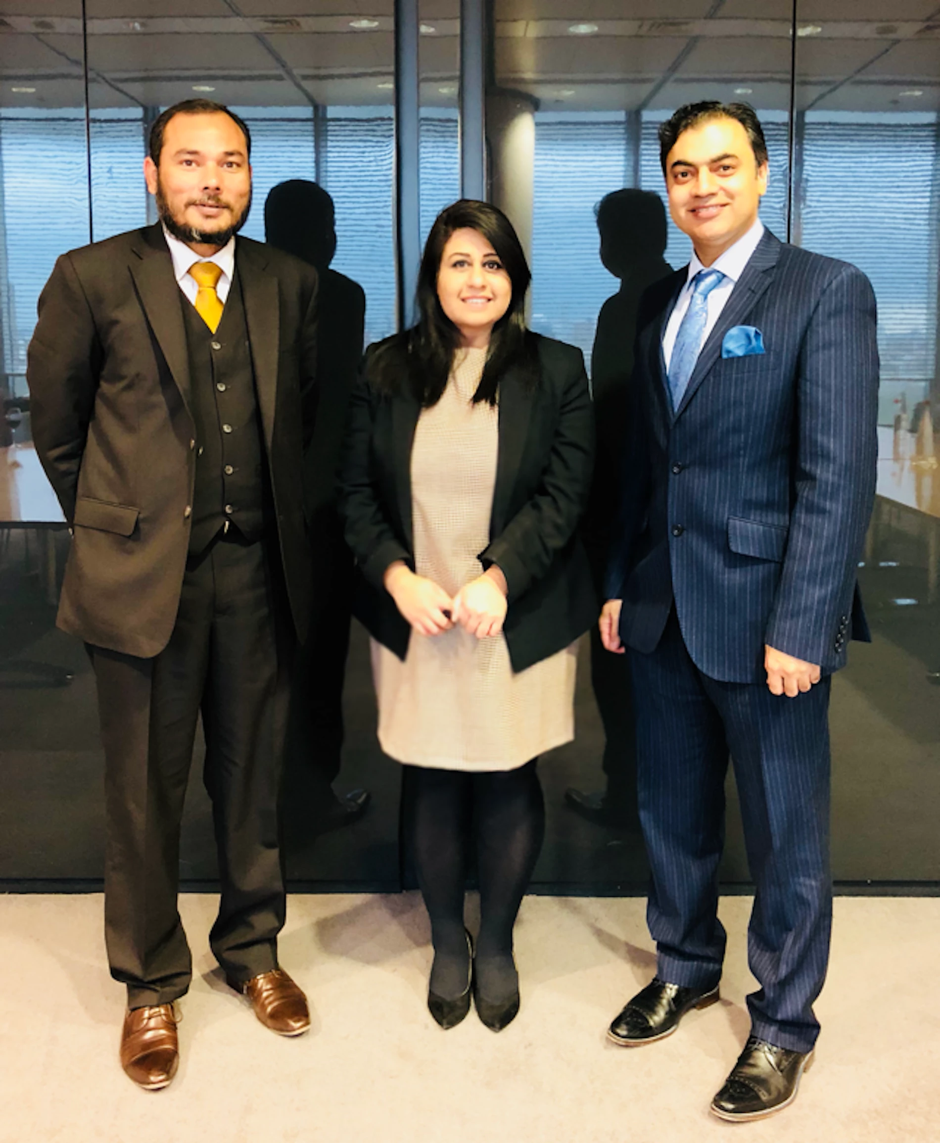 Asher Qureshi (M-R Solicitors), Sadia Raheel (HSBC) and Waheed ur Rehman Mian (M-R Solicitors)