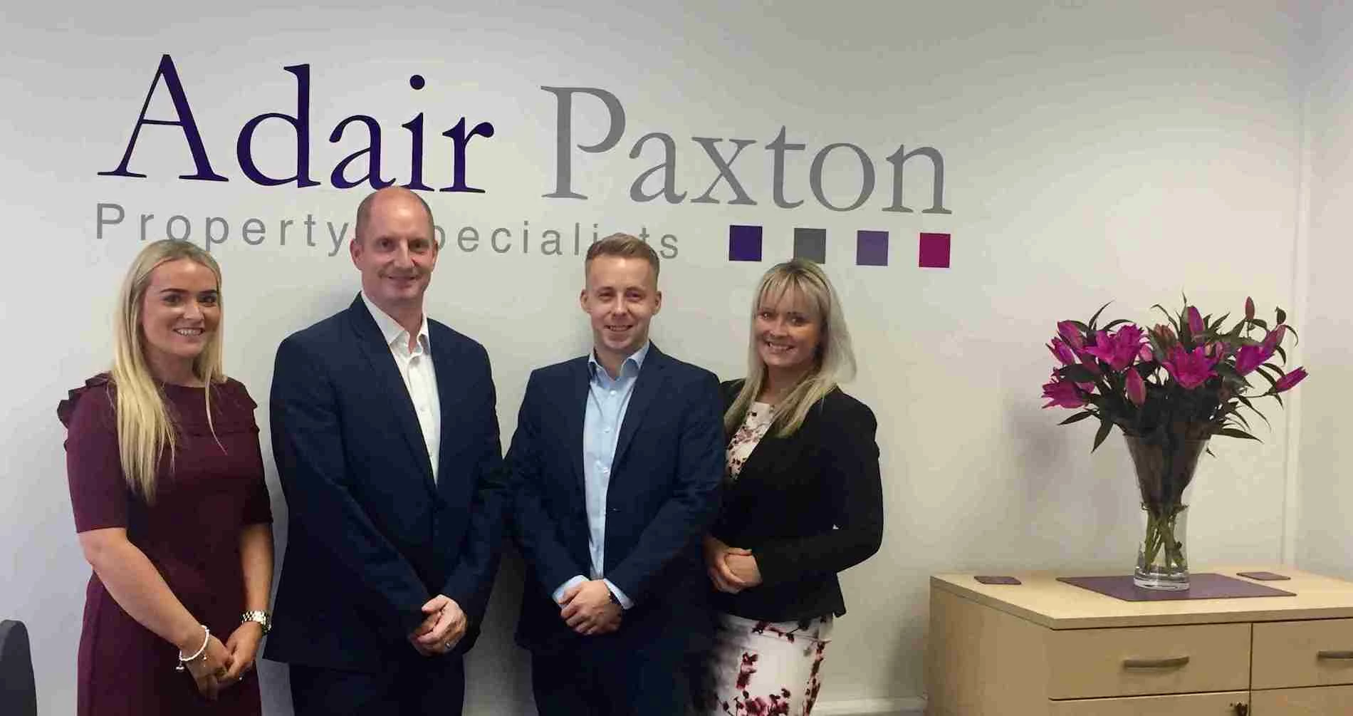 At the new Adair Paxton Adel branch, Victoria Illingworth,  Simon Dalingwater, Director & Head of Commercial Agency, Tom Gilson and Nicola Thompson.