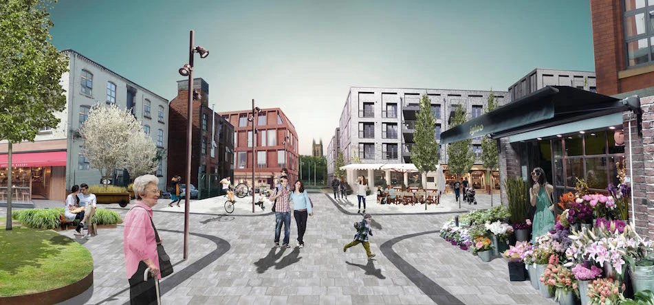 An artist's impression of Bolton's Trinity Quarter