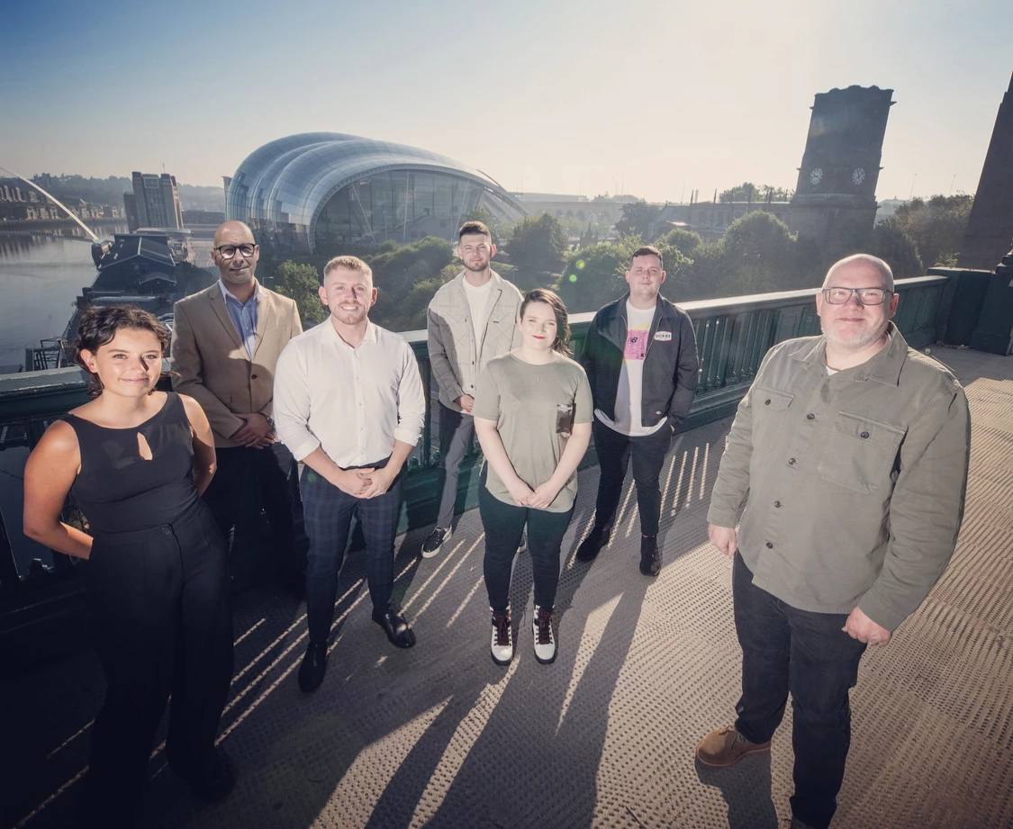 L-R: Elisa Edmondson, Paul Richards, Adam Dawson, Ben Chick, Rachael Blackburn, Dylan Knights, Jason Knights 