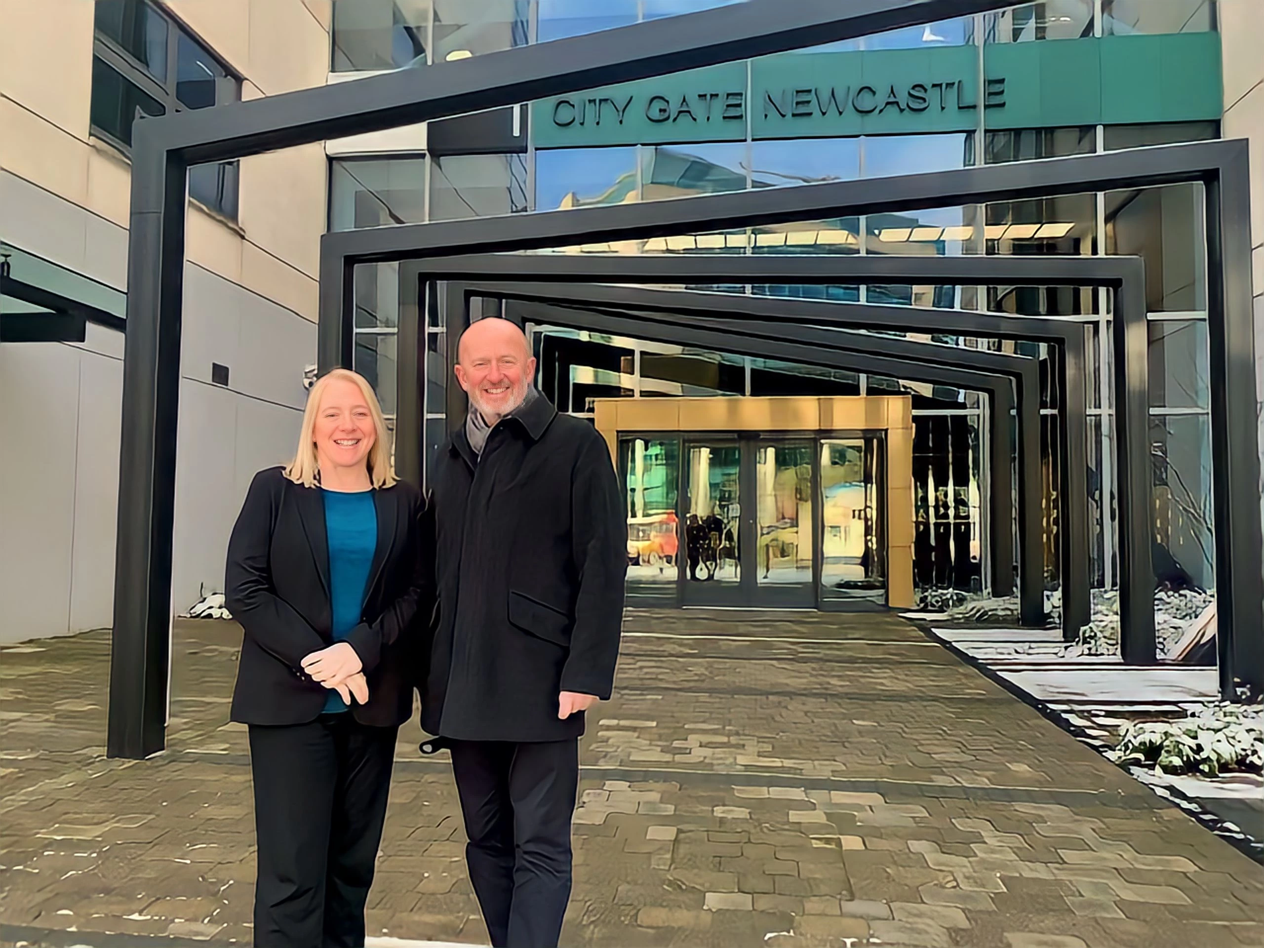 Nick Gutteridge, Managing Partner, and Nicola Nutley, Head of Newcastle.