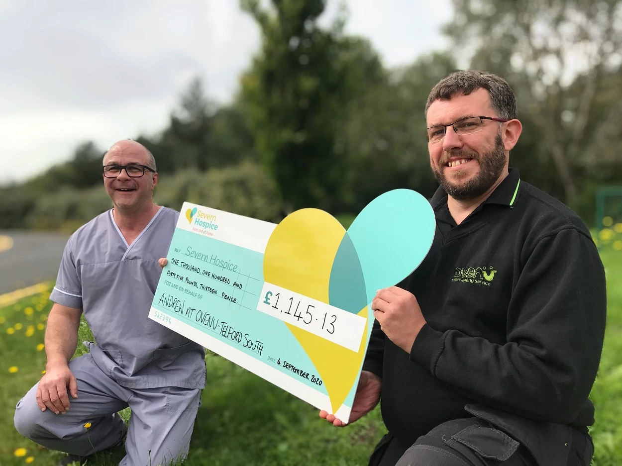 (L-R) Hospice medical director Professor Derek Willis and Andrew Bowcott