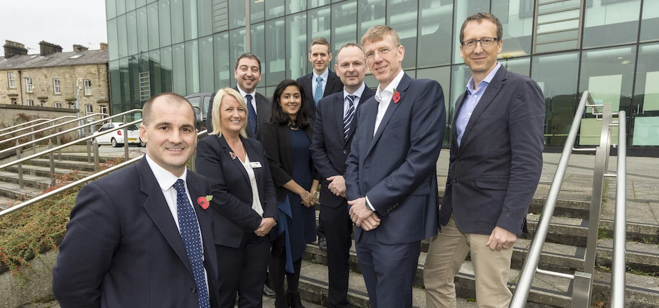 L-R: Jake Berry, Sue Barnard, Dave Furlong, Nishal Govindji-Bhatt, Gavin Bell, Curtis Dobson, Ken Cooper and Gordon Barker