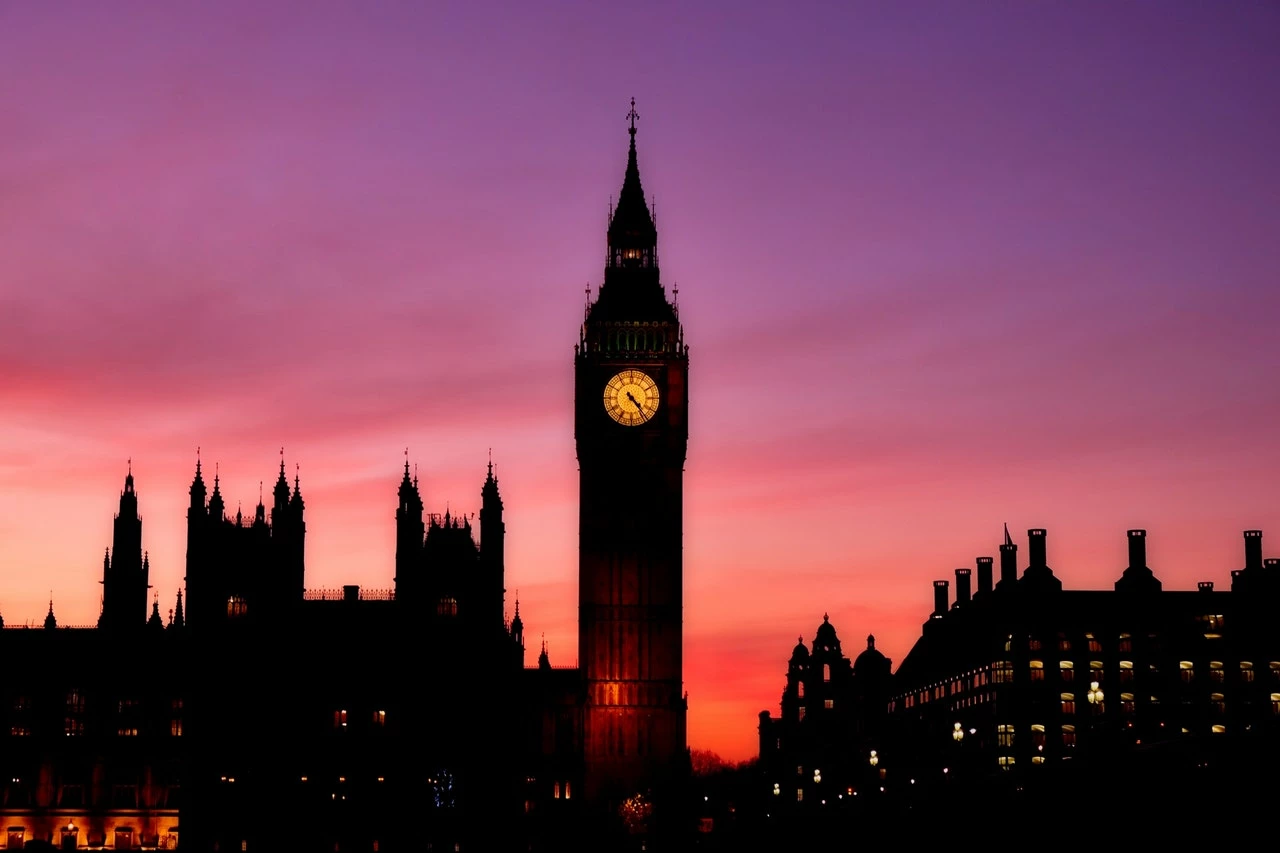 Parliament at sunset