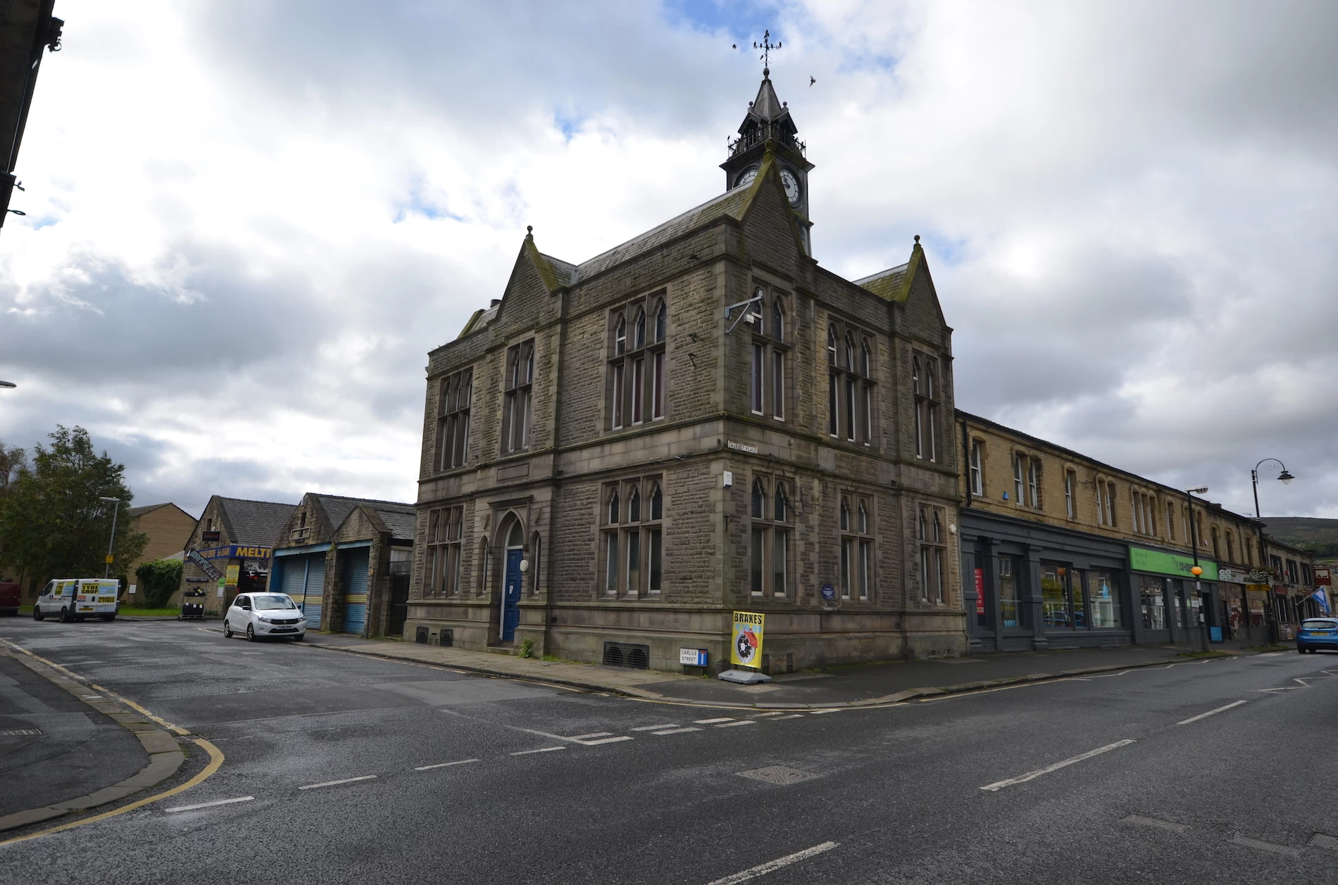 The former Huddersfield Crown Court building, Meltham Town Hall.