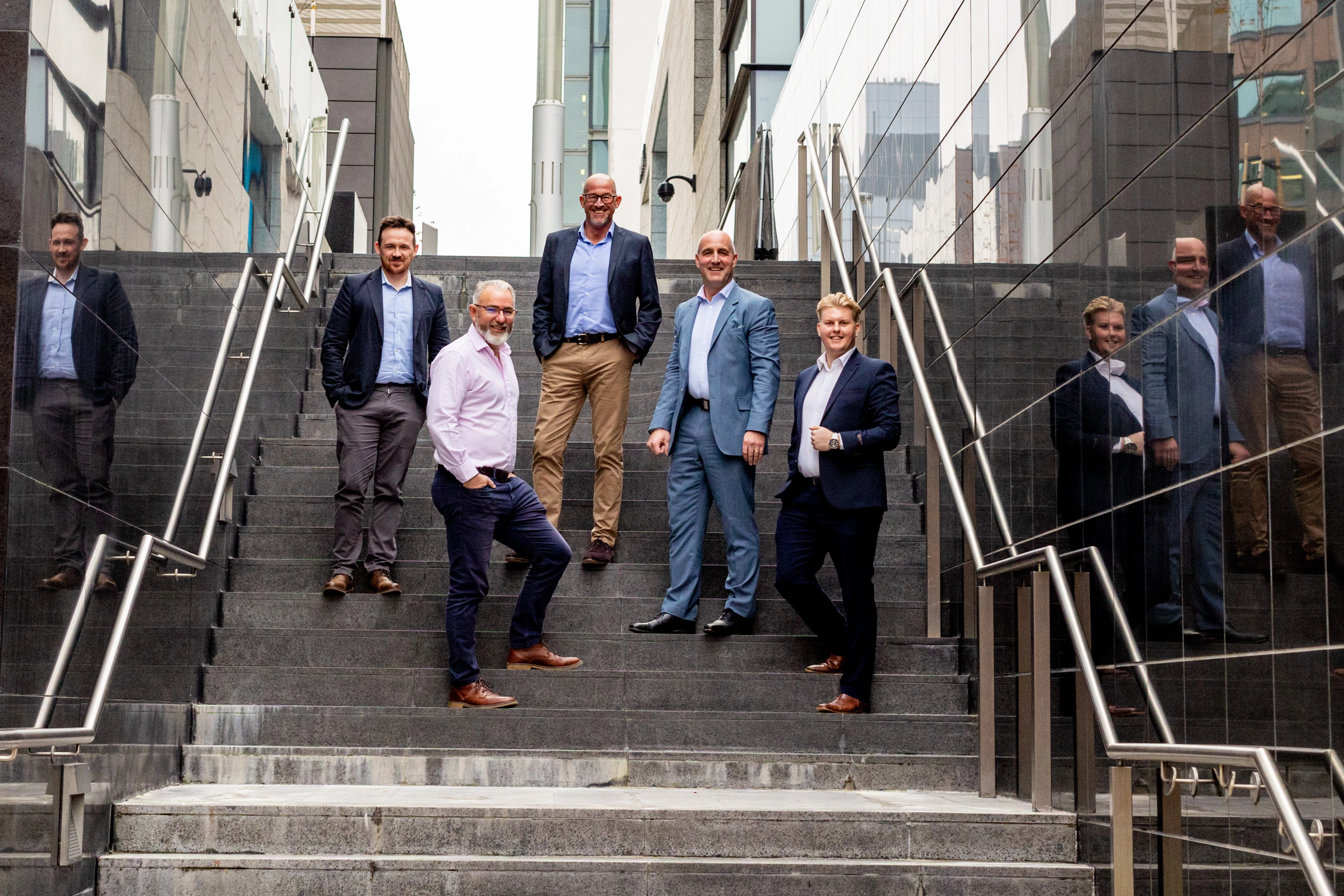 The Salix Wealth team, from left, paraplanner Dan Monahan, director Steve Moseley, director Tim Cox, director BD Dalton and financial adviser Dan Simmons