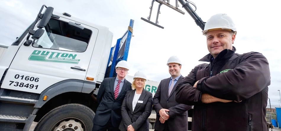 L-R Simon Berry, Sue Barnard (British Business Bank), Francis Lee (Cheshire and Warrington LEP) and Richard Dutton