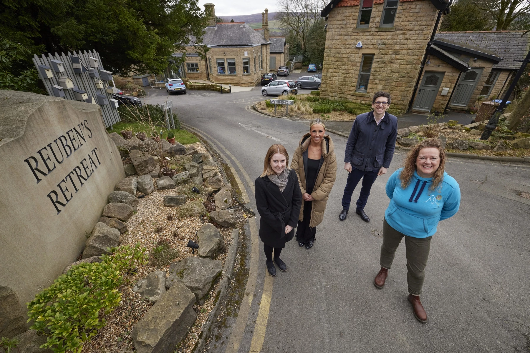 2.	L-R Hannah Williams and Sinead Hamnett of Bromleys’ charity committee, Paul Westwell of Bromleys and Nicola Graham