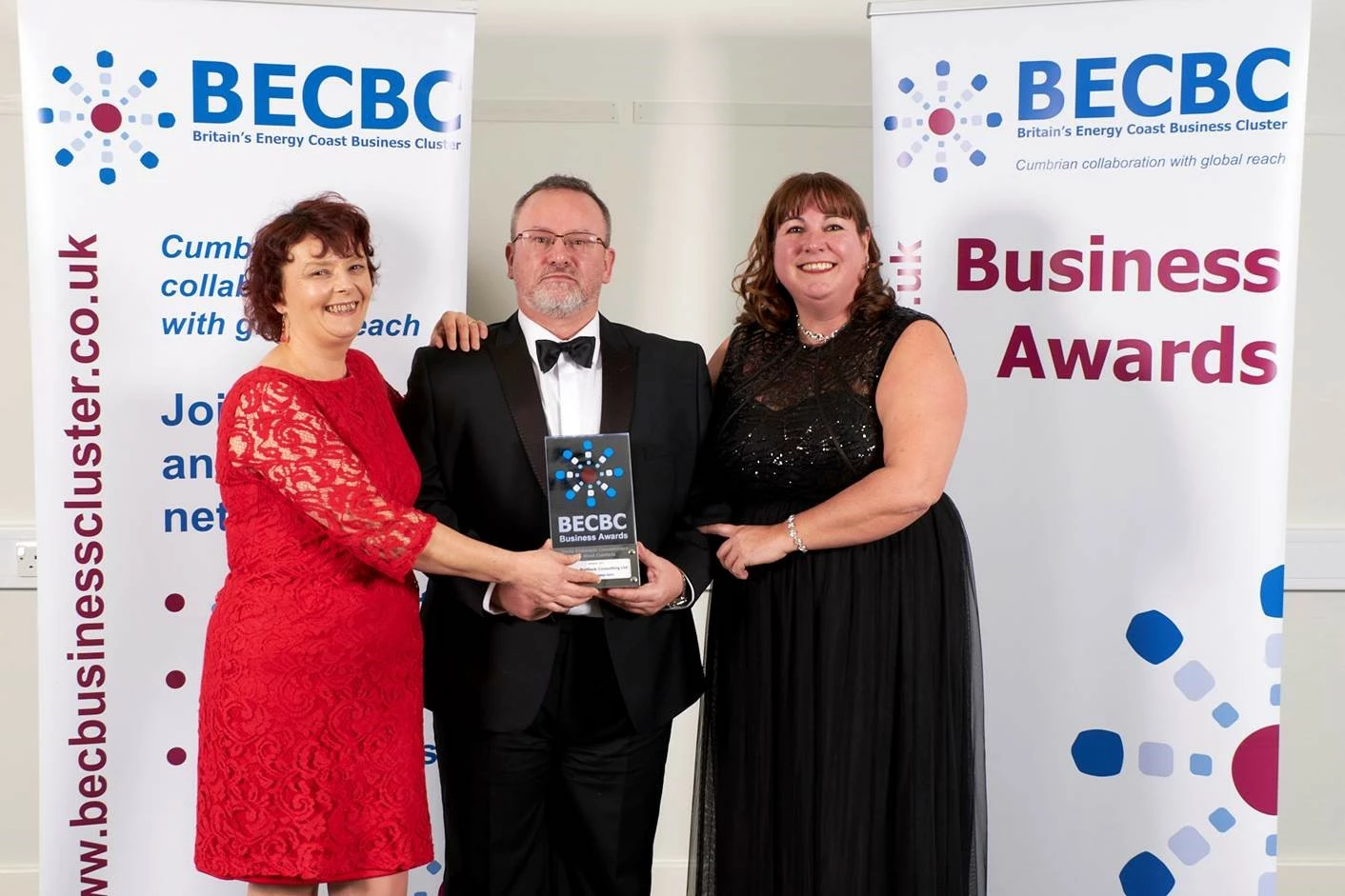 Dianne Richardson from Balfour Beatty; James New, North West regional manager at Franks Portlock; Anita Jeremy, Sellafield Administrator at Franks Portlock