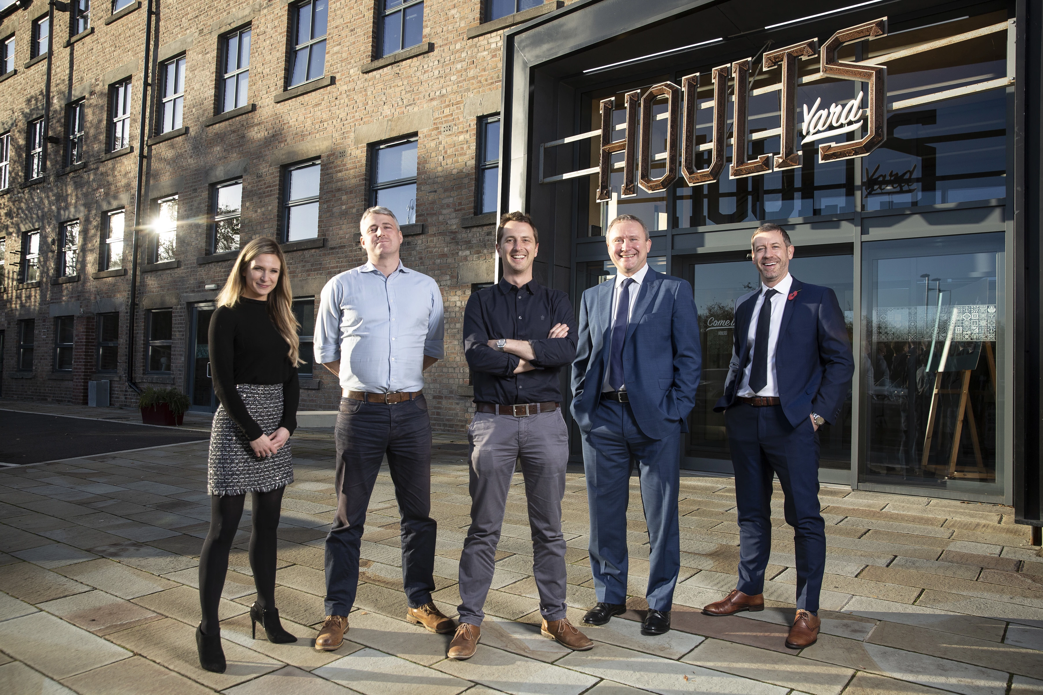 L-R: Helen Craddock (Ryder), Craig Higgins (James Christopher Consulting), Marc Horn (shed), Chris Toon (Gateshead College) and Steven Horn (B&W)